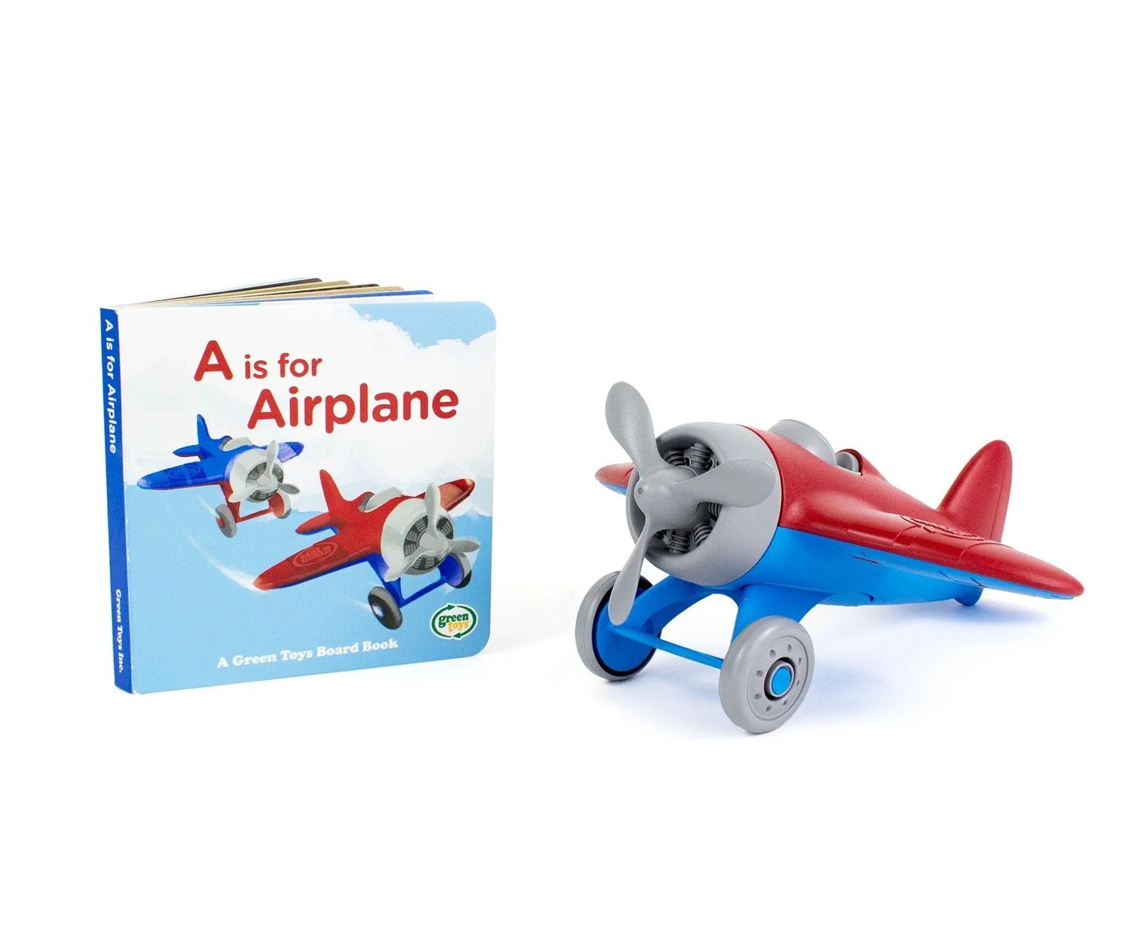 Green Toys Airplane & Board Book Set — manufacturer product photo