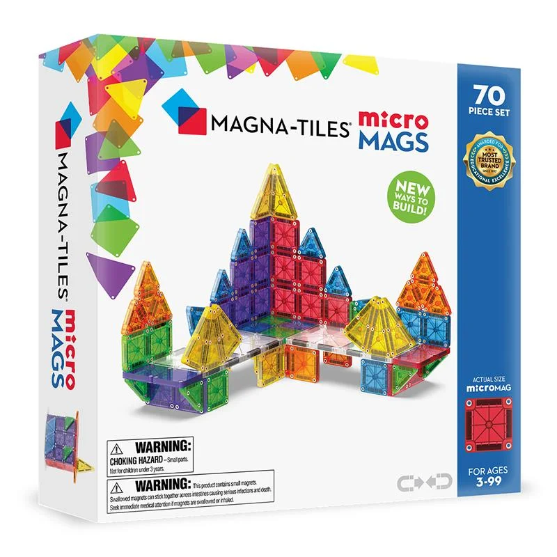 MAGNA-TILES microMAGS™ 70 Piece Set — manufacturer product photo