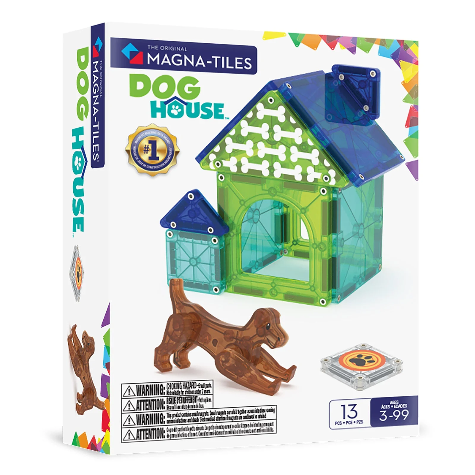 MAGNA-TILES Dog House™ 13 Piece Set — manufacturer product photo