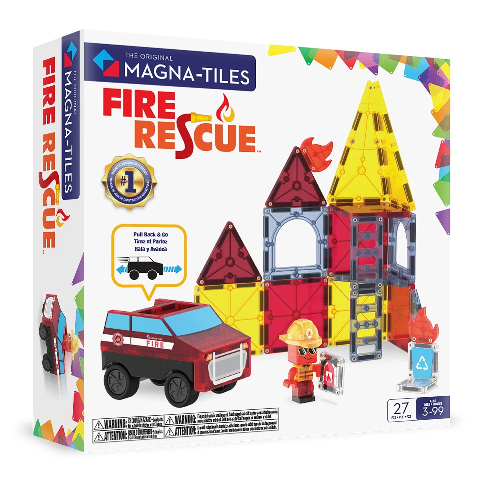 MAGNA-TILES Fire Rescue™ 27 Piece Set — manufacturer product photo