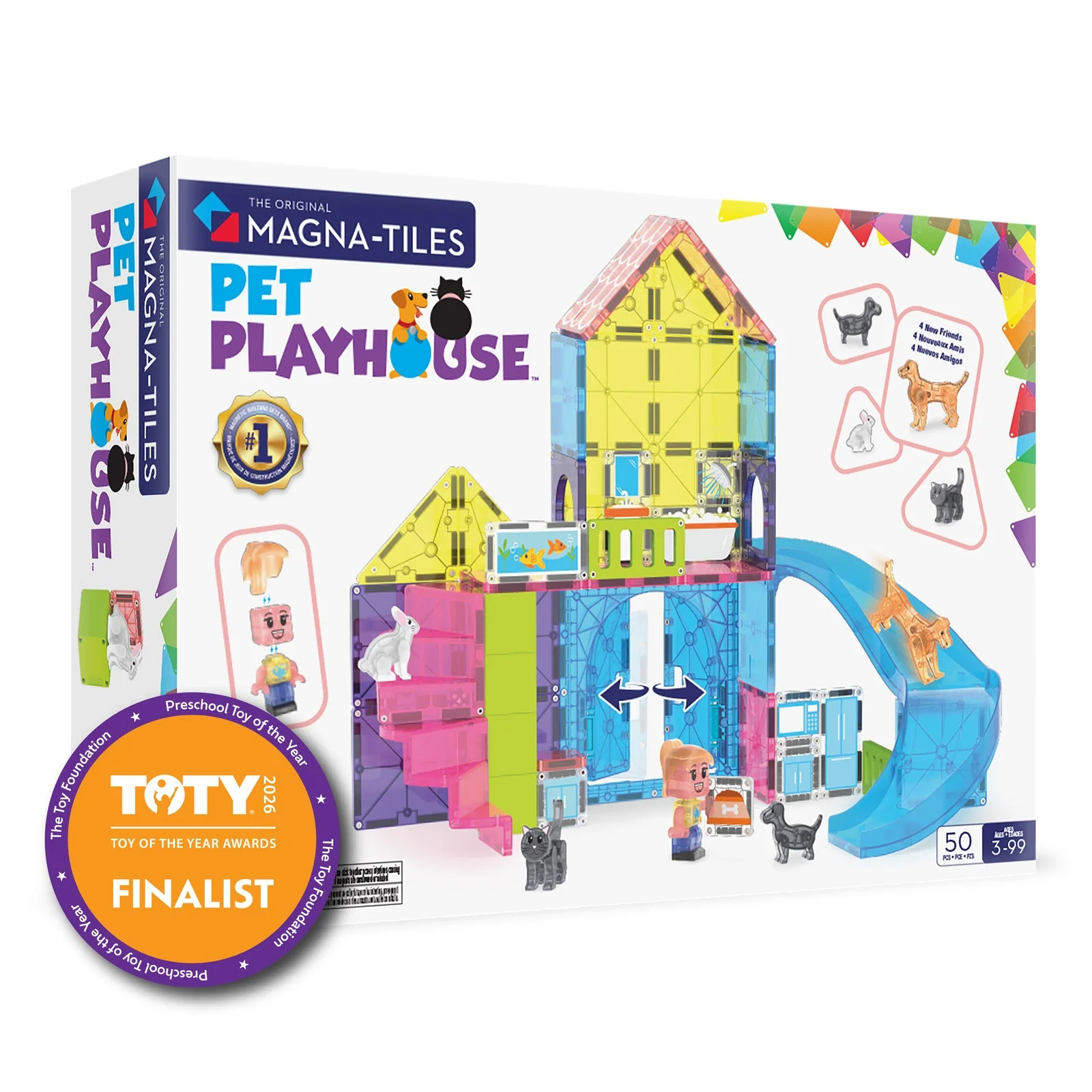 MAGNA-TILES Pet Playhouse™ 50 Piece Set — manufacturer product photo