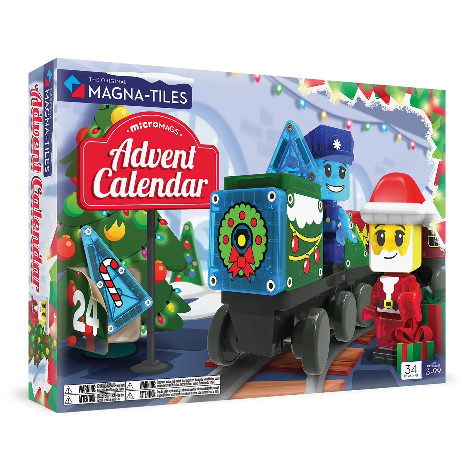MAGNA-TILES microMAGS Advent Calendar 34 Piece Set — manufacturer product photo