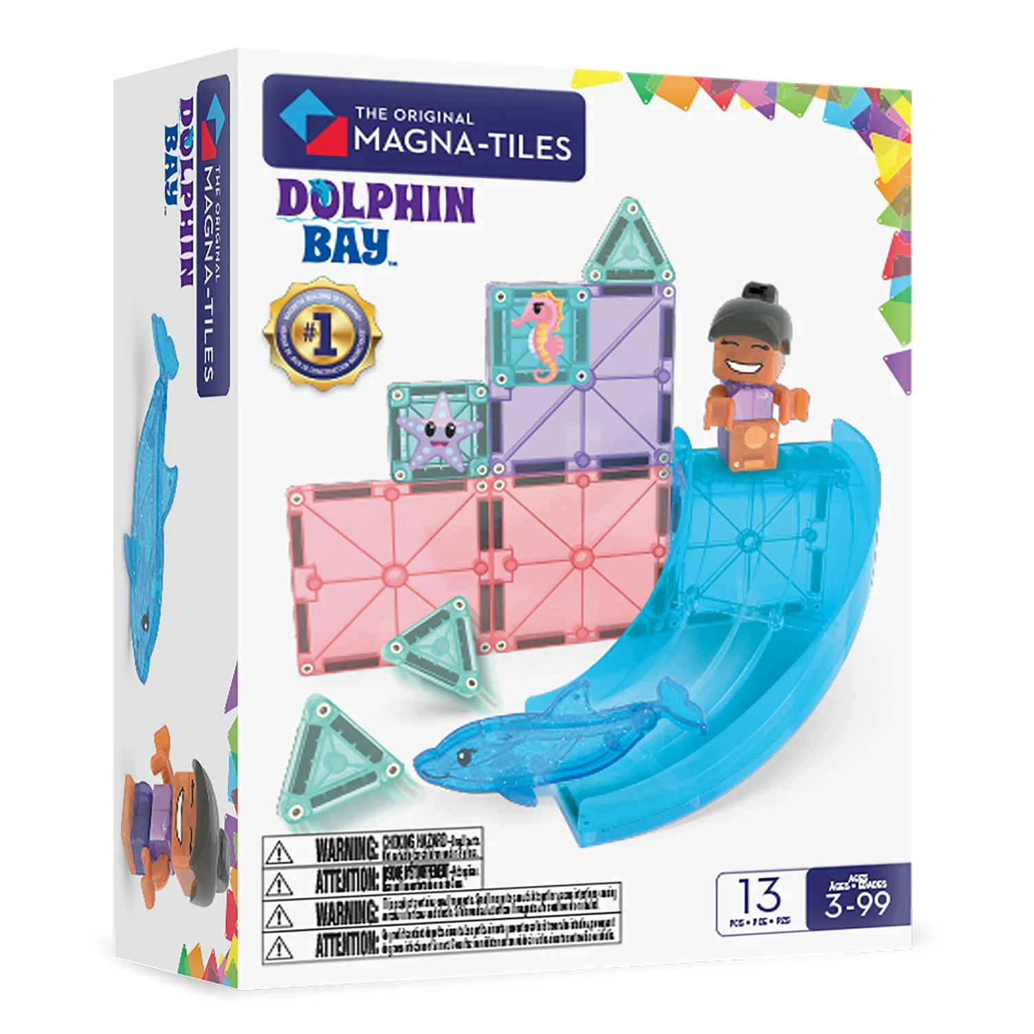 MAGNA-TILES Dolphin Bay 13 Piece Set — manufacturer product photo