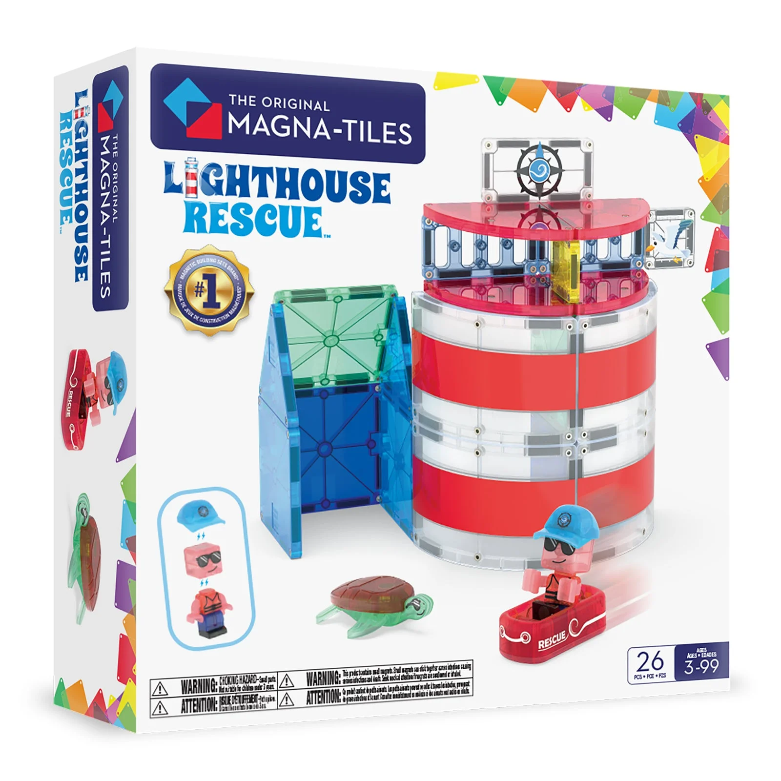 MAGNA-TILES Lighthouse Rescue 26 Piece Set — manufacturer product photo