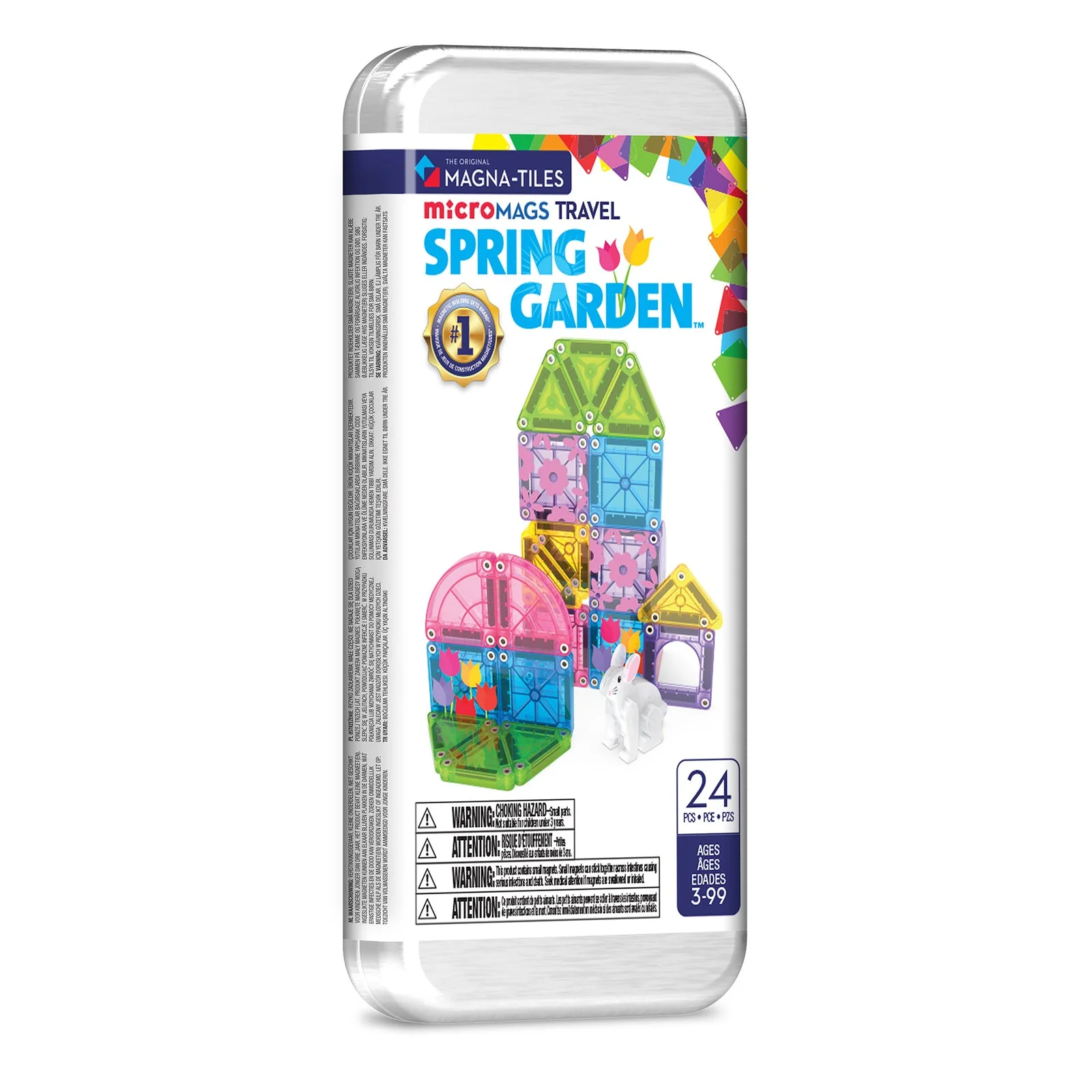 MAGNA-TILES microMAGS Spring Garden 24 Piece Travel Set β manufacturer product photo