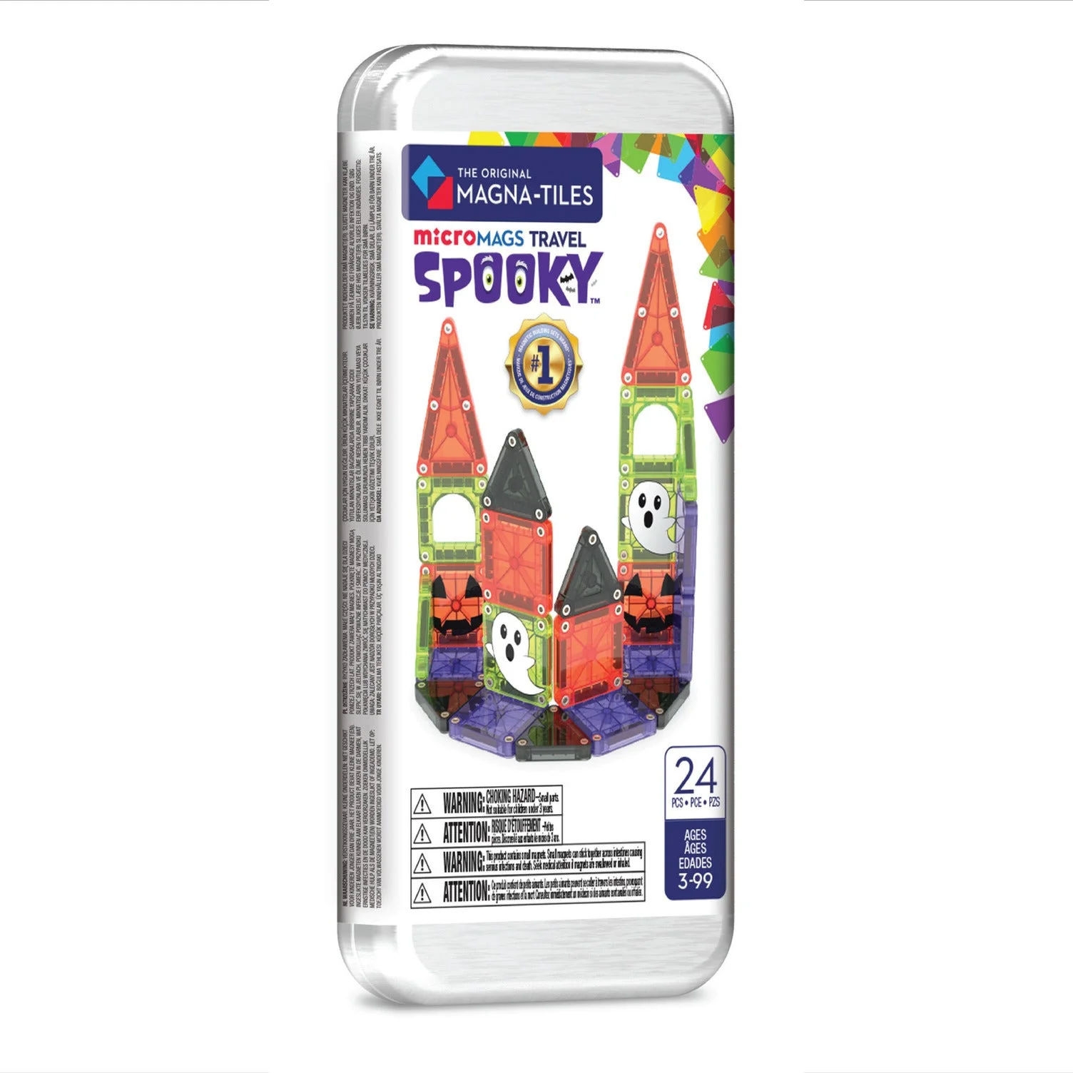 MAGNA-TILES microMAGS Spooky 24 Piece Travel Set — manufacturer product photo