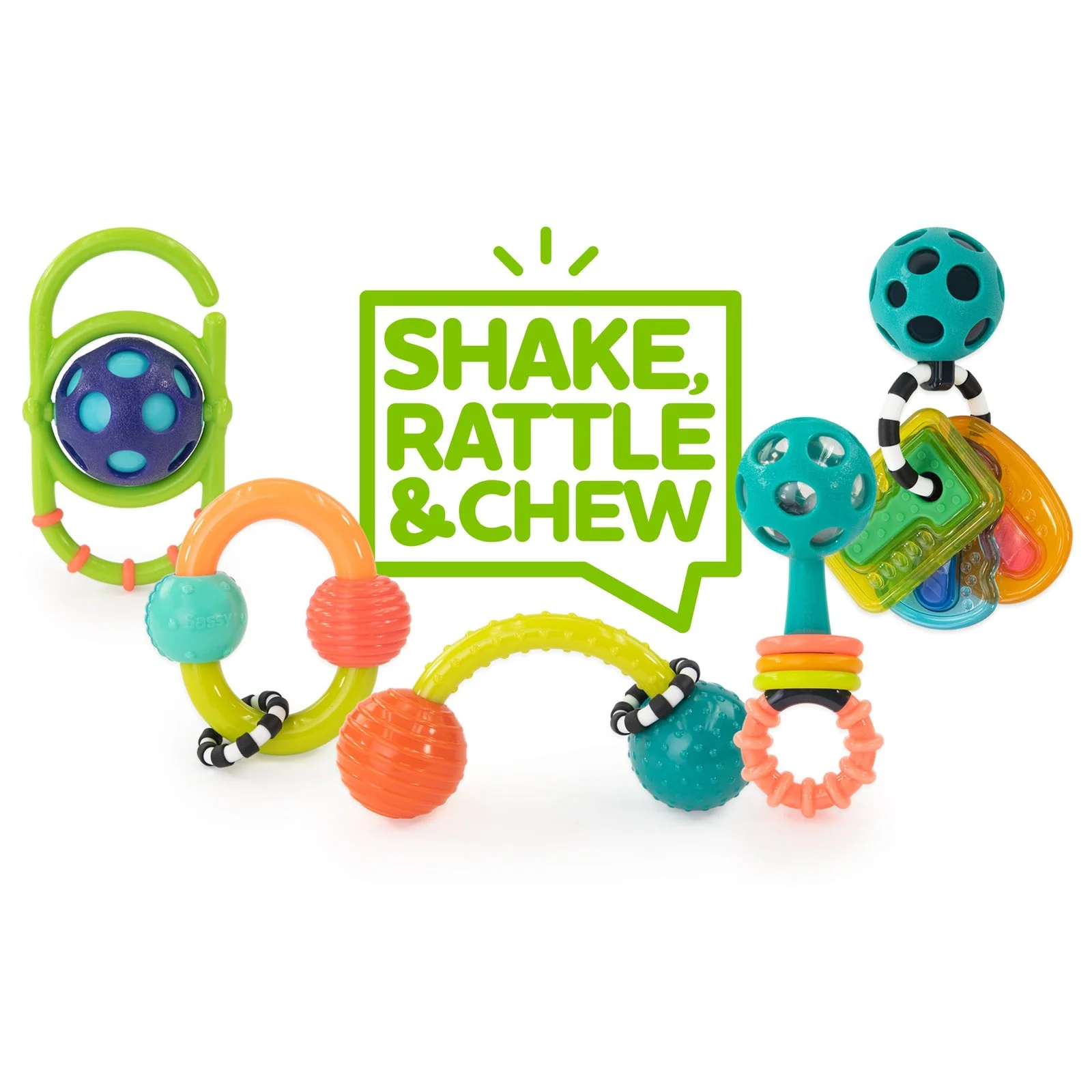 Manhattan Toy Sassy Shake, Rattle & Chew Baby Box — manufacturer product photo