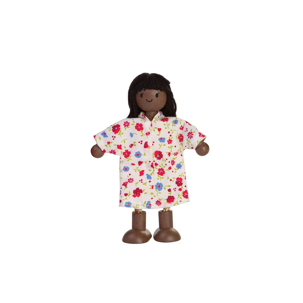 PlanToys Mom Dollhouse Figure - Dark Skin Tone — manufacturer product photo