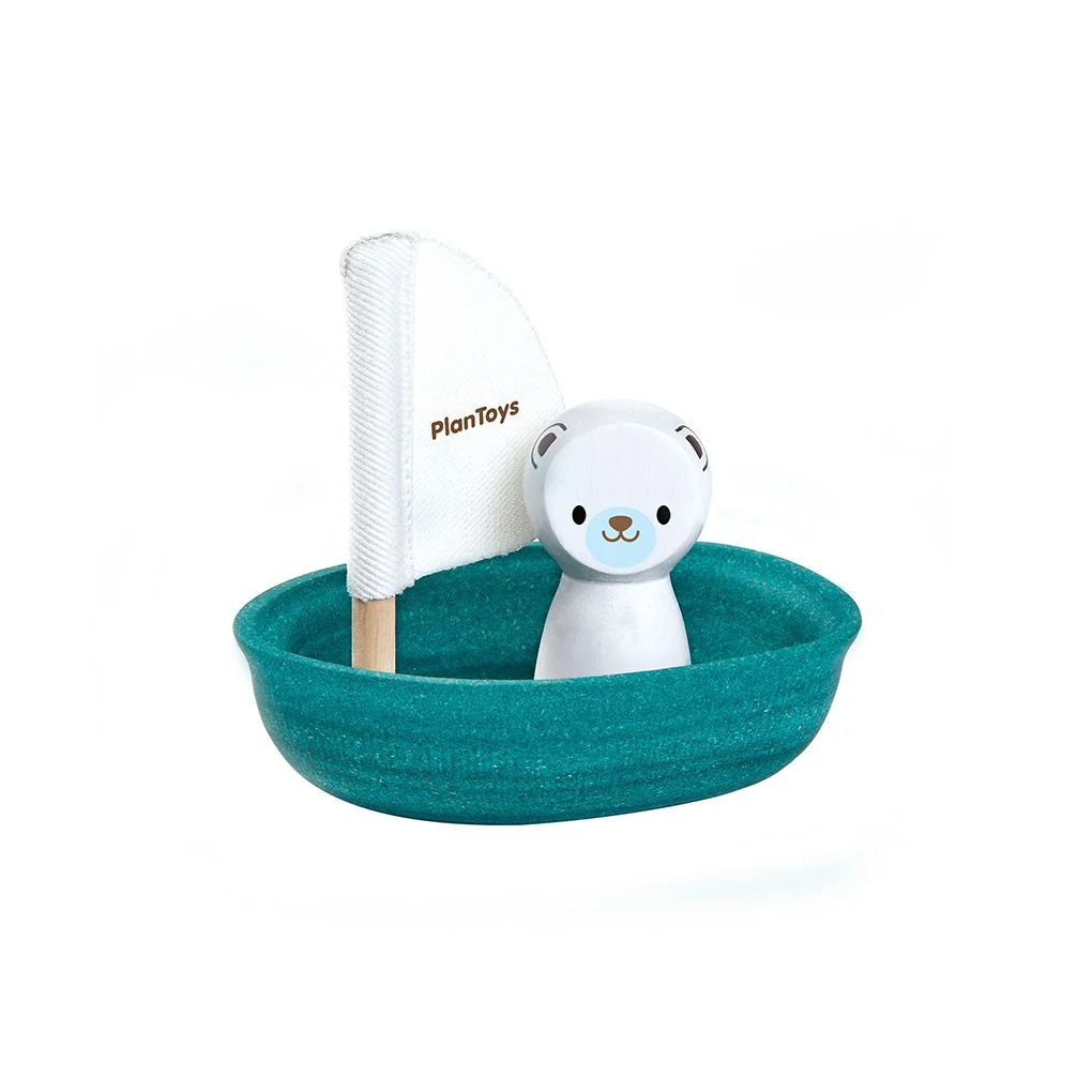 PlanToys Sailing Boat - Polar Bear — manufacturer product photo