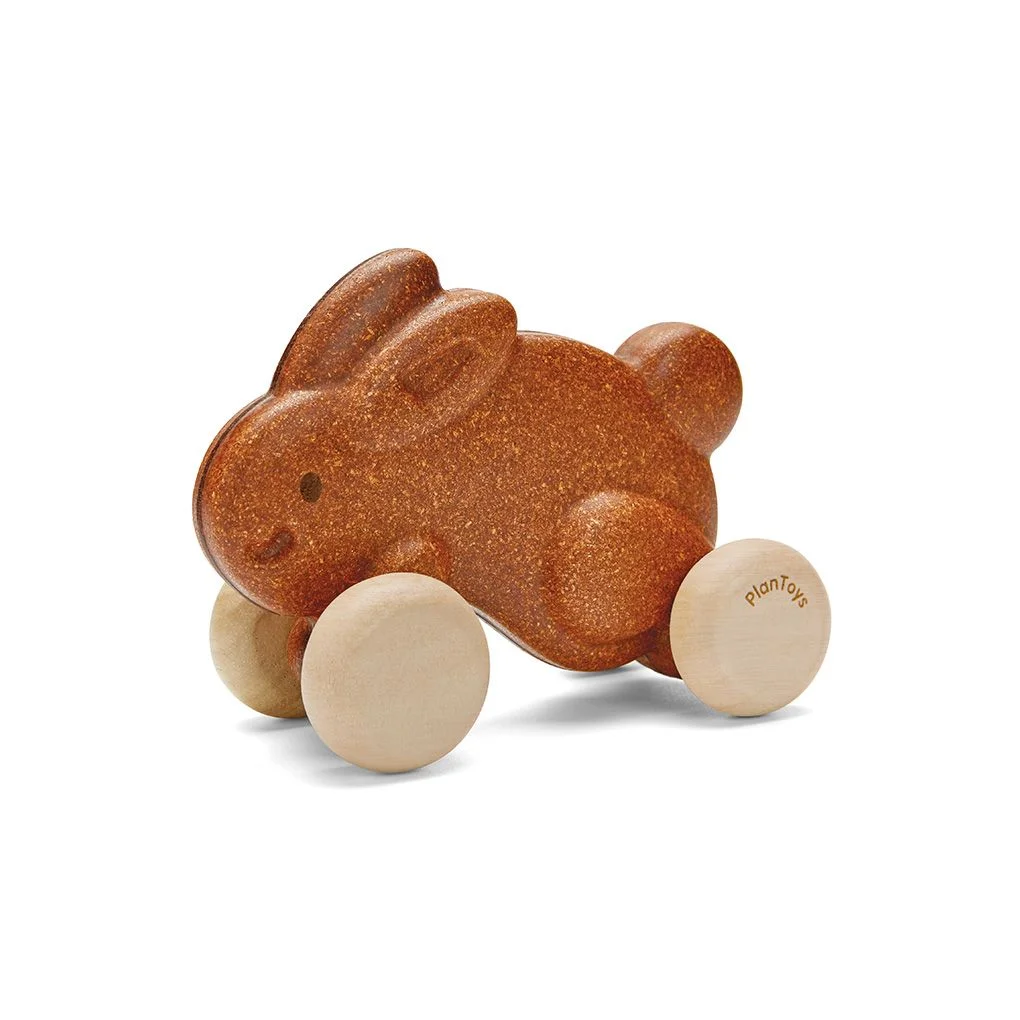 PlanToys Push Along Bunny - Brown β manufacturer product photo