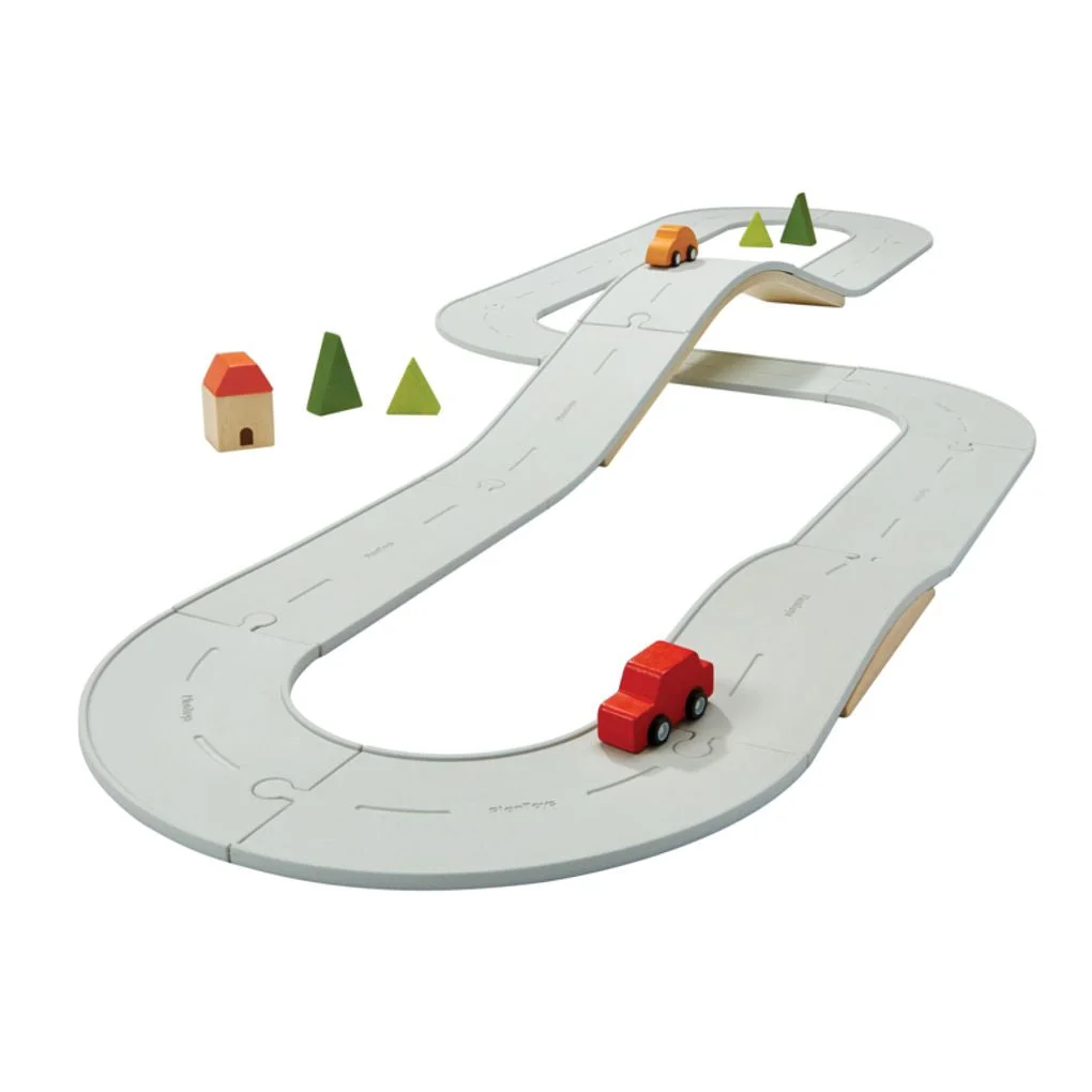 PlanToys Rubber Road & Rail Set - Large — manufacturer product photo