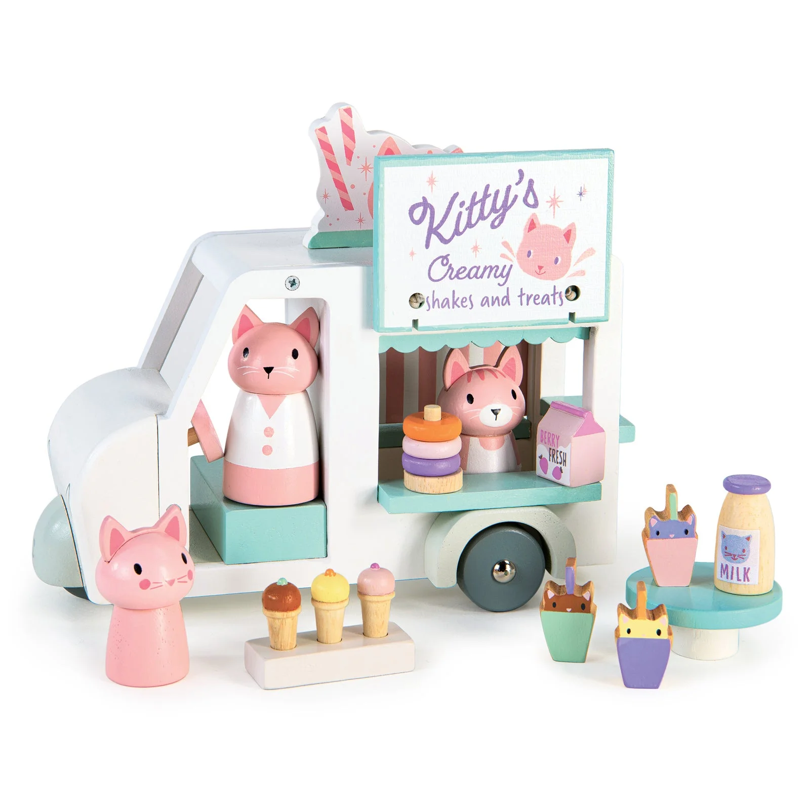 Tender Leaf Toys Kitty's Milkshake Van β manufacturer product photo